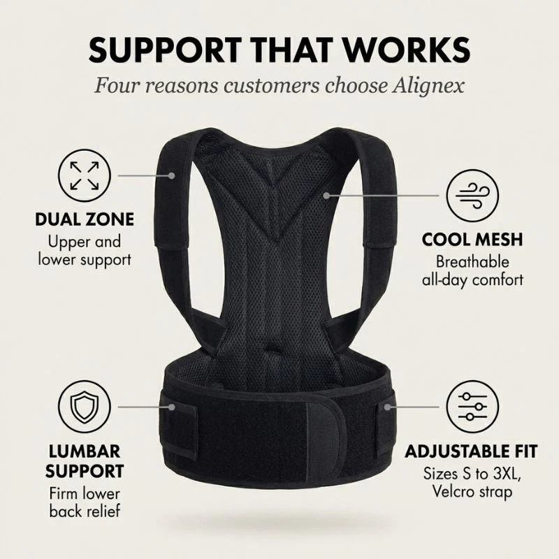 Alignex™ – Dual-Zone Back & Posture Support Brace for Men & Women + 50% OFF - Image 3