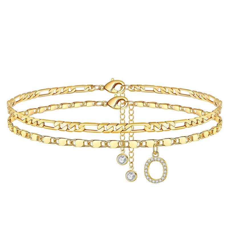 Avienne™ – Layered Gold Initial Anklet with Rhinestone Charm + 1+1 FREE - Image 23