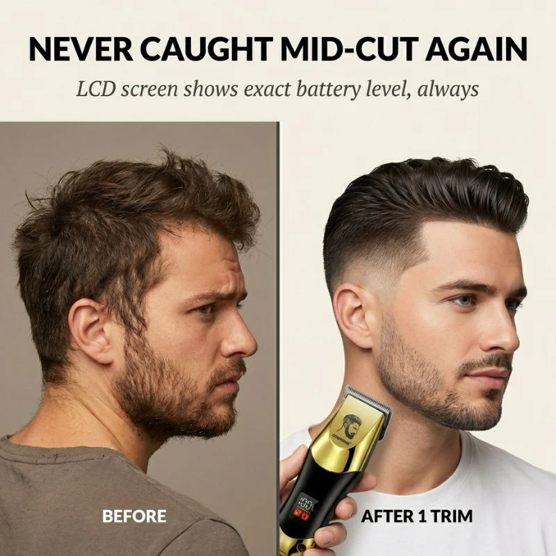 Bladwick™ – LCD Display, Stainless Steel Men's Hair Clippers & Beard Trimmer + 50% OFF - Image 4