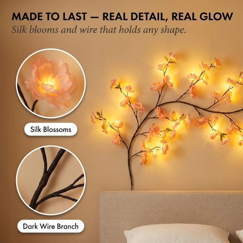 Bloomdusk™ – Bendable Cherry Blossom Vine LED Wall Light + 50% OFF - Image 4