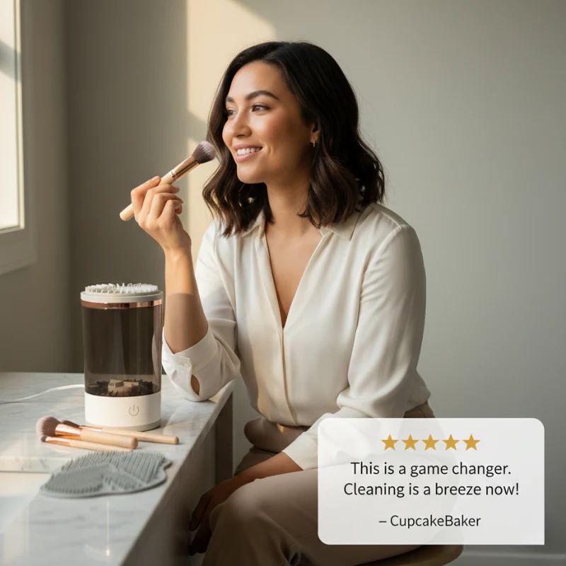 Bristwell™ – Electric Vibration Makeup Brush Cleaner & Dryer + 50% OFF - Image 6