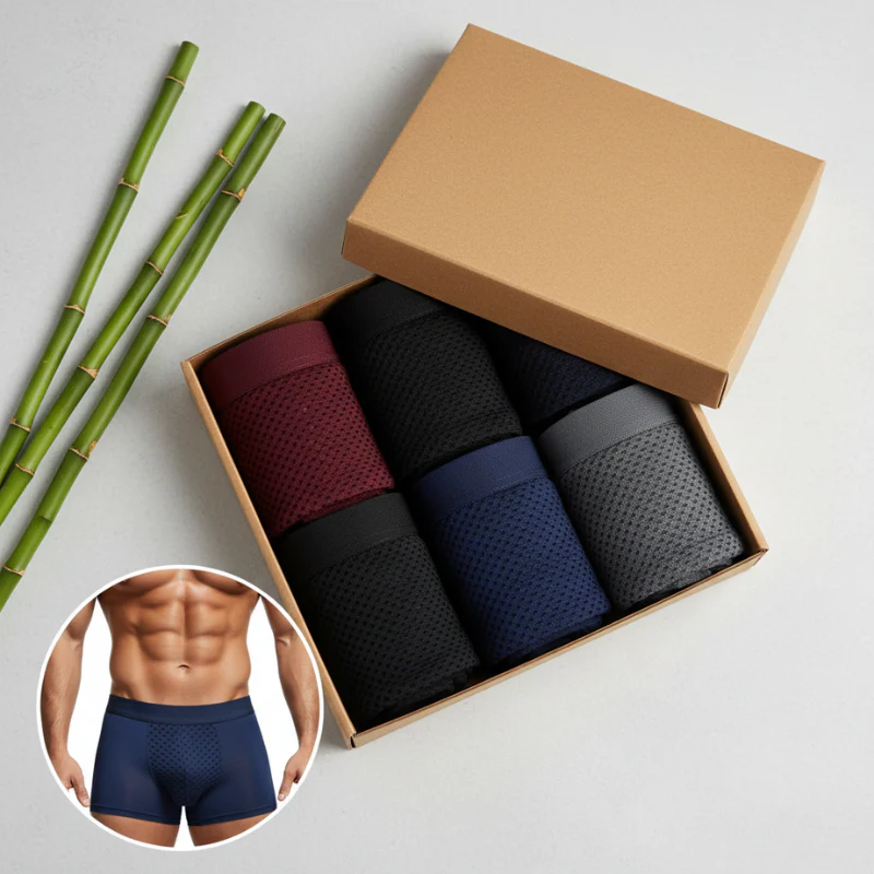 Brixon™ – Bamboo Ice Silk Boxer Briefs with Honeycomb Ventilation | 4-Pack + 50% OFF - Image 4