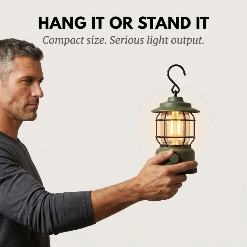 Burnwick™ – Rechargeable Retro LED Camping Lantern with Stepless Dimming + 50% OFF - Image 2