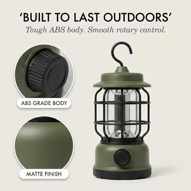 Burnwick™ – Rechargeable Retro LED Camping Lantern with Stepless Dimming + 50% OFF - Image 5