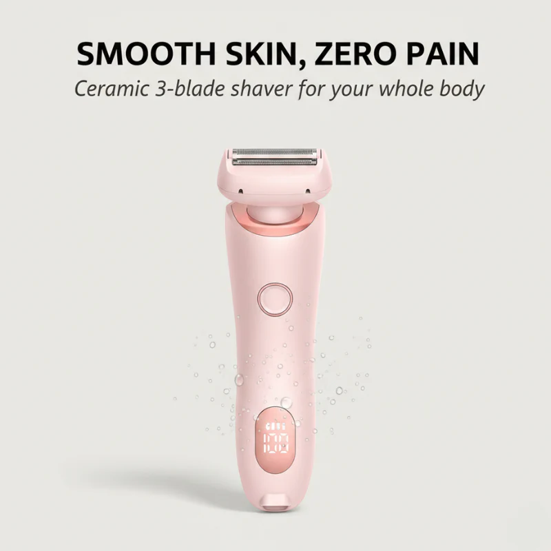 Cerene™ – 2-in-1 Painless Ceramic Shaver for Women | Wet & Dry Full Body Trimmer + 50% OFF