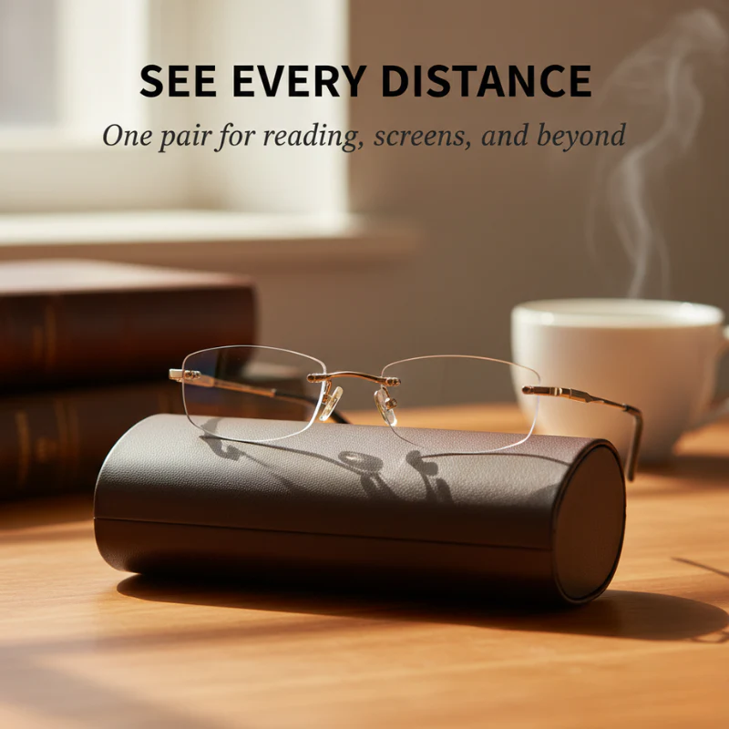 Clarivue™ – Diamond-Cut Rimless Progressive Reading Glasses + 50% OFF - Image 4