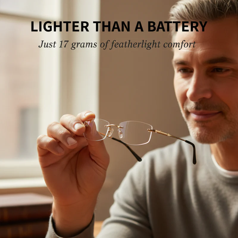 Clarivue™ – Diamond-Cut Rimless Progressive Reading Glasses + 50% OFF - Image 5