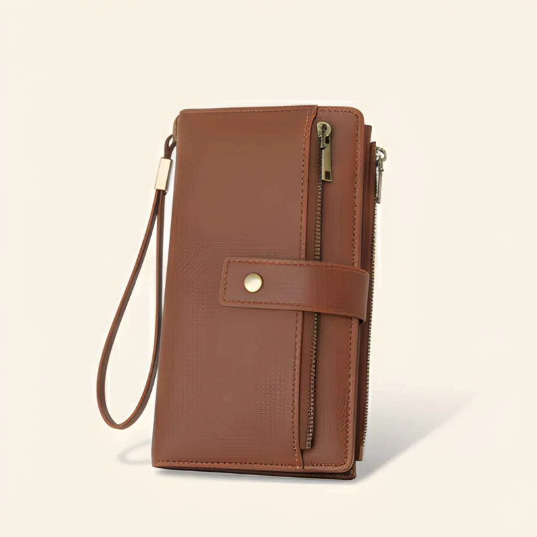 Clasp™ – RFID Blocking Retro Color-Block Women's Tri-fold Wristlet Wallet + 50% OFF - Image 8