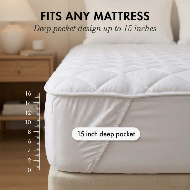 Cocoon™ – Quilted Waterproof Mattress Protector with Deep-Pocket Fit + 50% OFF - Image 4