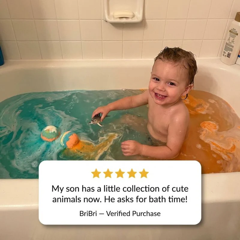 Coralbloom™ – Kids Bath Bomb Gift Set with Surprise Sea Animal Toys, 12-Pack + 50% OFF - Image 5