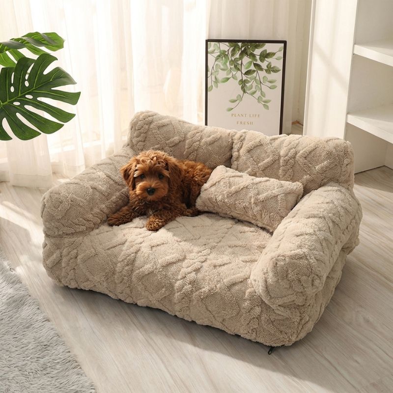 Cosset™ – Plush Raised-Edge Orthopedic Pet Sofa with Washable Cover + 50% OFF