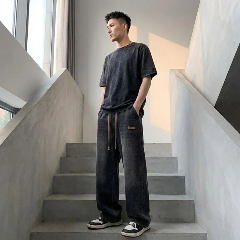 Cresvik™ – Wide-Leg Drawstring Baggy Jeans for Men + 50% OFF