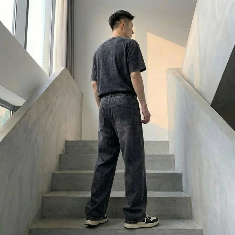 Cresvik™ – Wide-Leg Drawstring Baggy Jeans for Men + 50% OFF - Image 3