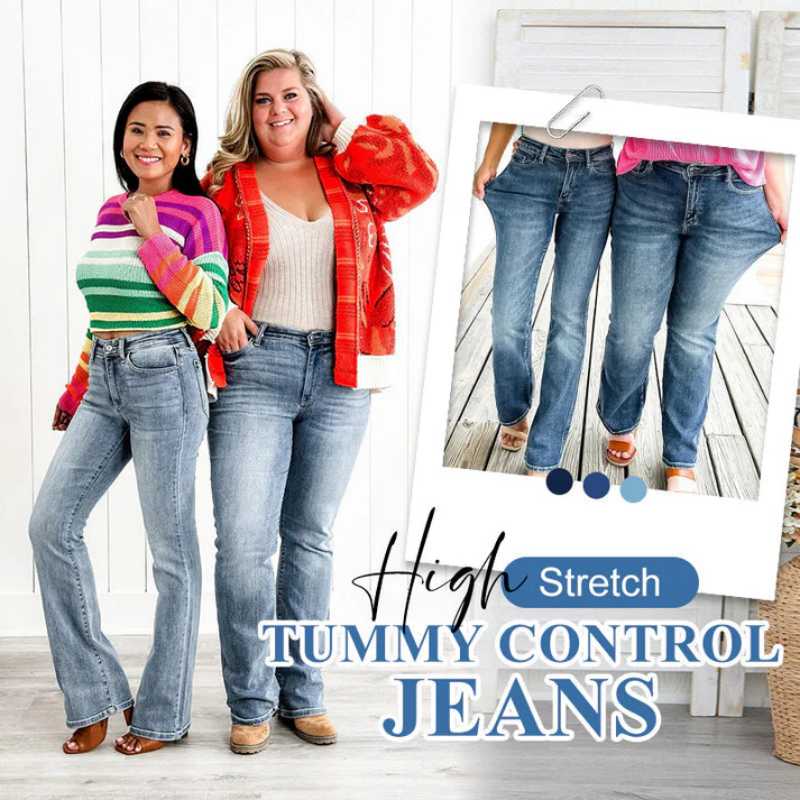 Curvelle™ – High-Stretch Tummy Control Bootcut Jeans + 50% OFF
