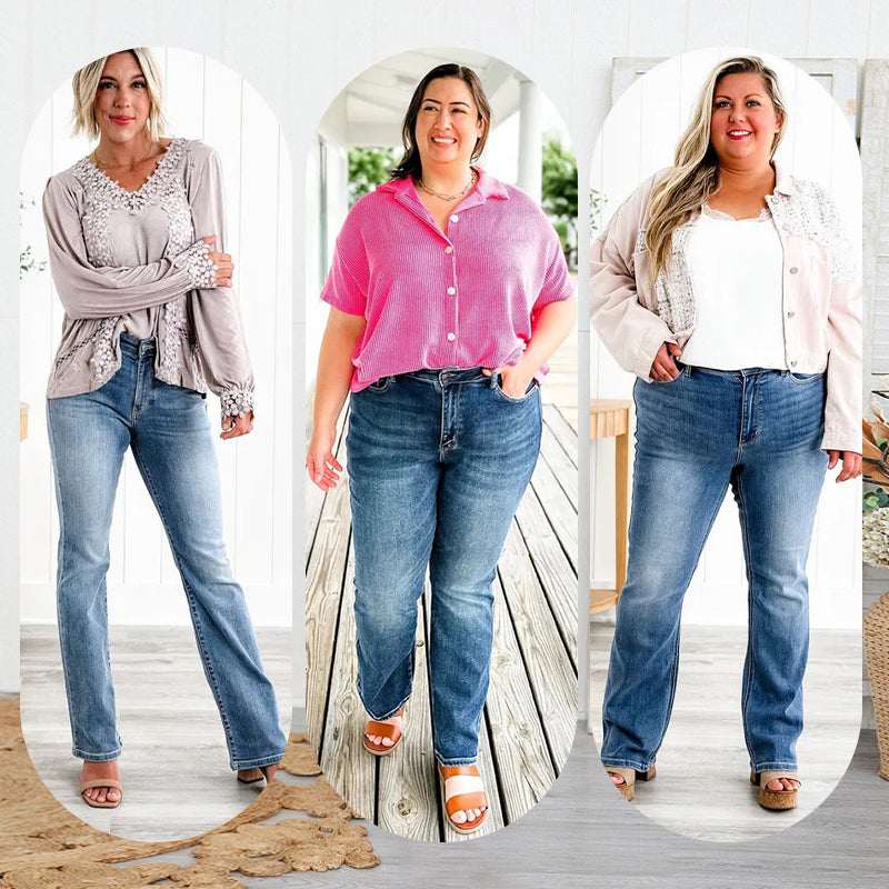 Curvelle™ – High-Stretch Tummy Control Bootcut Jeans + 50% OFF - Image 4