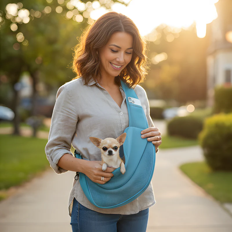 Denway™ – Hands-Free Breathable Mesh Pet Sling Carrier for Small Dogs & Cats + 50% OFF - Image 5