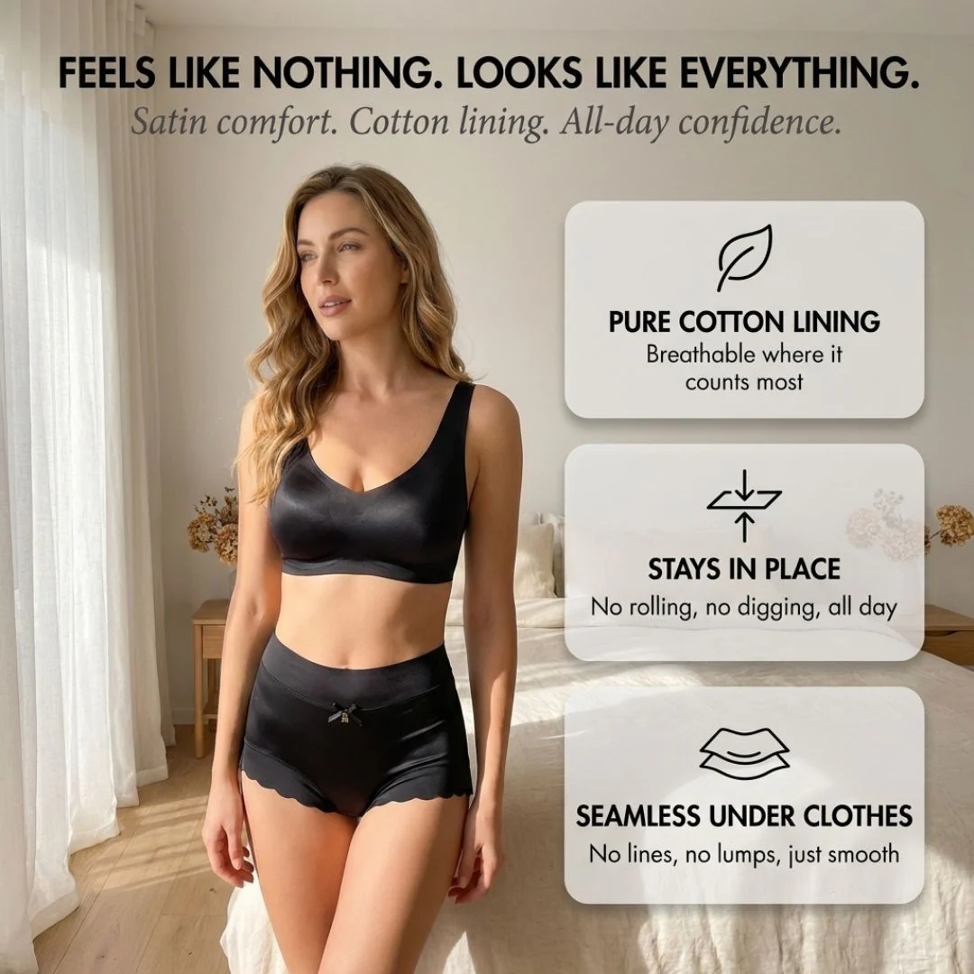 Doucette™ – Satin High Waist Butt Lift Panties with Cotton Lining + 50% OFF - Image 4