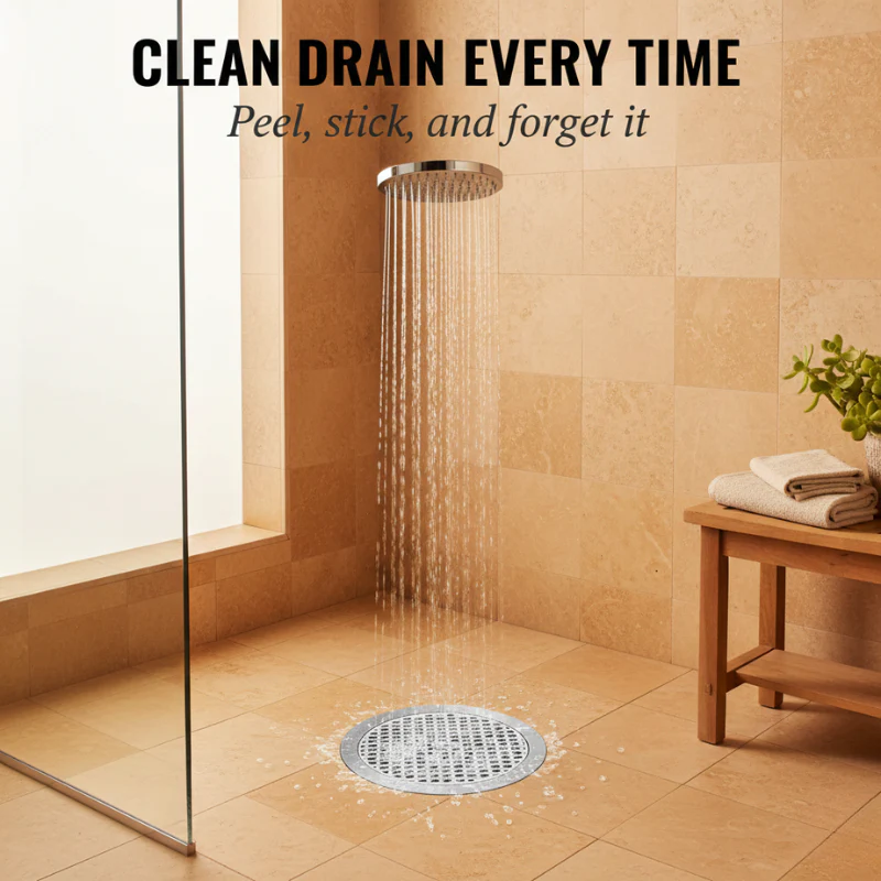 DrainVeil™ – Disposable Hair-Catching Mesh Drain Stickers + 1+1 FREE - Image 3