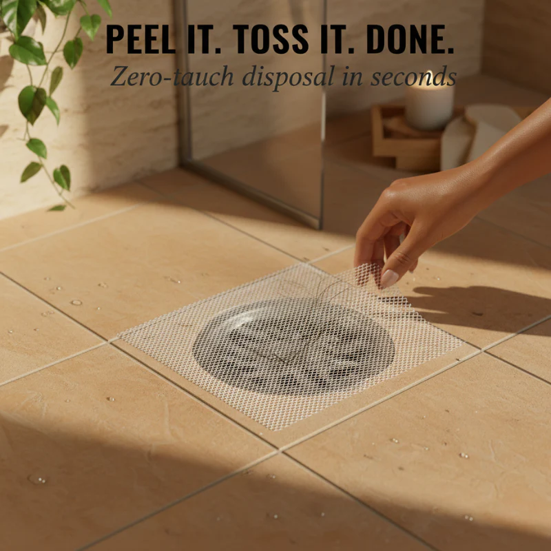 DrainVeil™ – Disposable Hair-Catching Mesh Drain Stickers + 1+1 FREE - Image 5