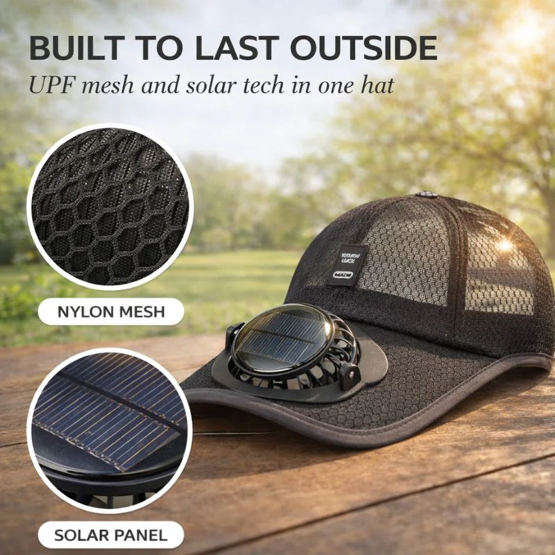 Driftcap⢠â Solar Fan Hat with UV Protection & Breathable Mesh + 50% OFF - Image 4