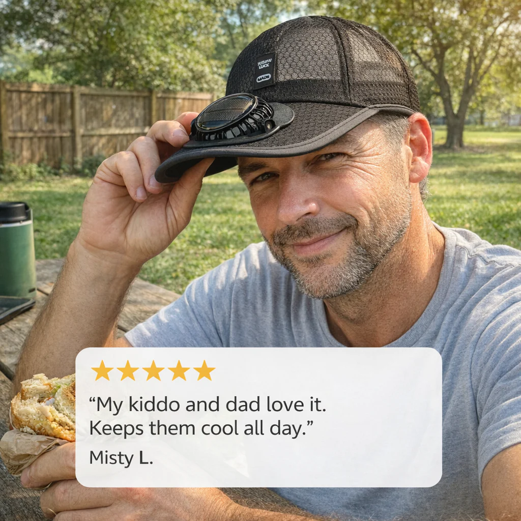 Driftcap⢠â Solar Fan Hat with UV Protection & Breathable Mesh + 50% OFF - Image 5