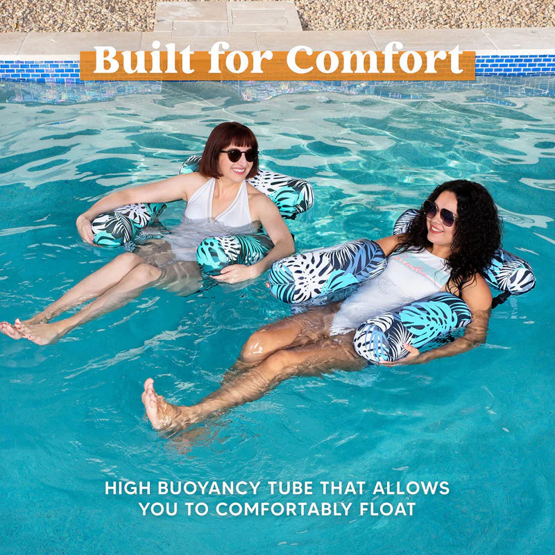 Driftcove™ – Inflatable 3-Pillow Floating Pool Chair with Supportive Headrest + 50% OFF