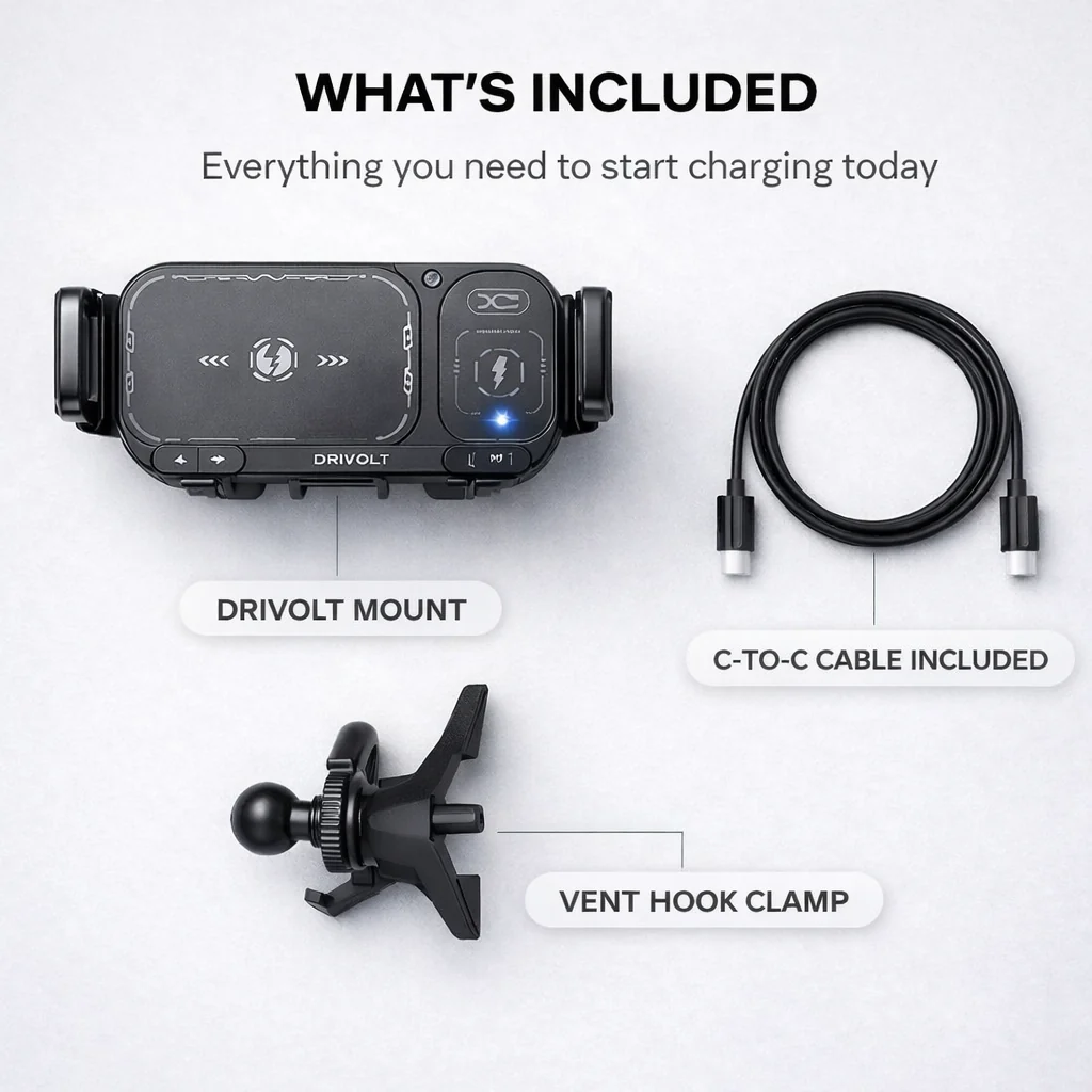 Drivolt™ – 15W Dual-Coil Wireless Fast Charging Auto-Clamping Car Phone Mount + 50% OFF - Image 6