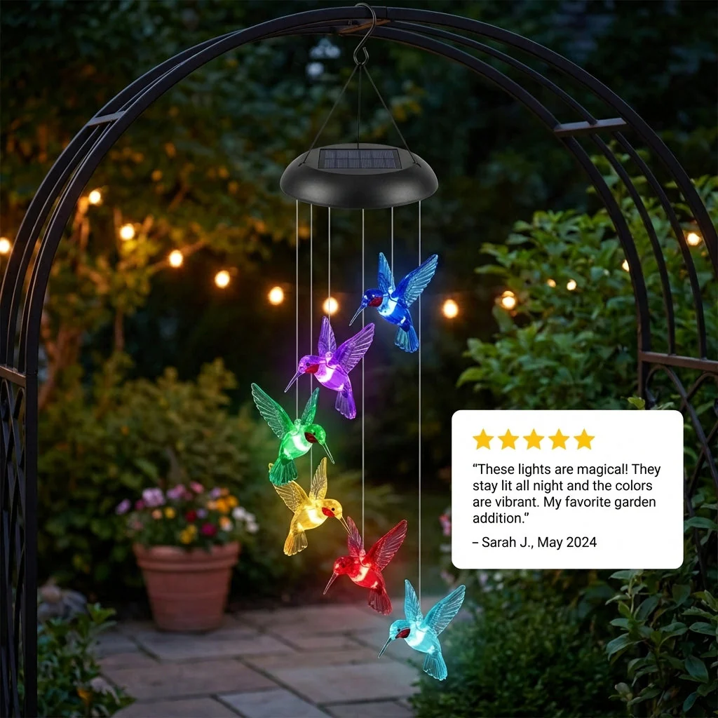 Duskcroft™ – Solar Hummingbird Color-Changing LED Garden Light + 50% OFF - Image 7