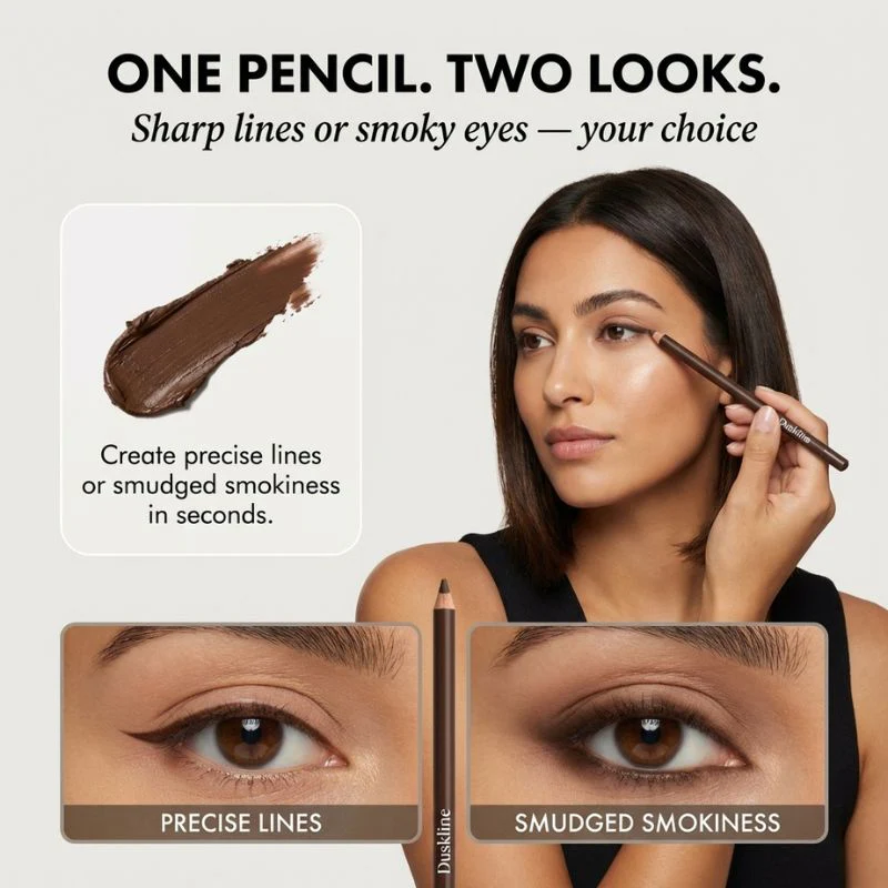 Duskline™ – 24Hr Waterproof Gel Eyeliner Pencil, Smudgeproof & Ultra-Pigmented + 1+1 FREE