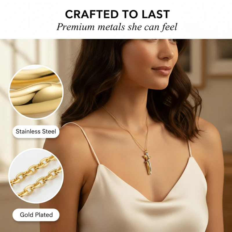 Enlace™ – Sculptural Hug Pendant Necklace + 50% OFF - Image 4