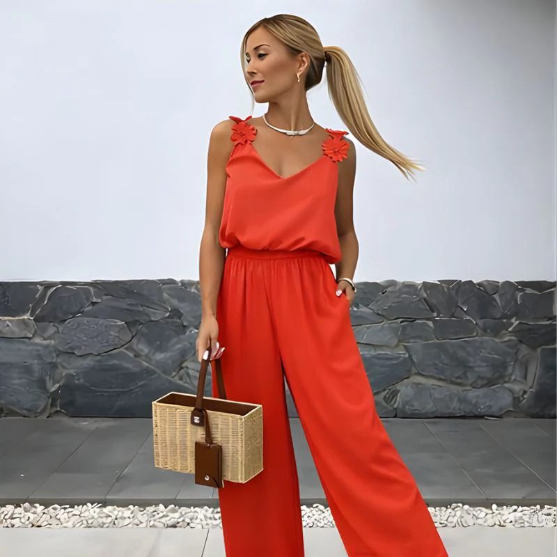 Fleurova™ – Floral Strap Wide-Leg Sleeveless Jumpsuit for Women + 50% OFF - Image 8