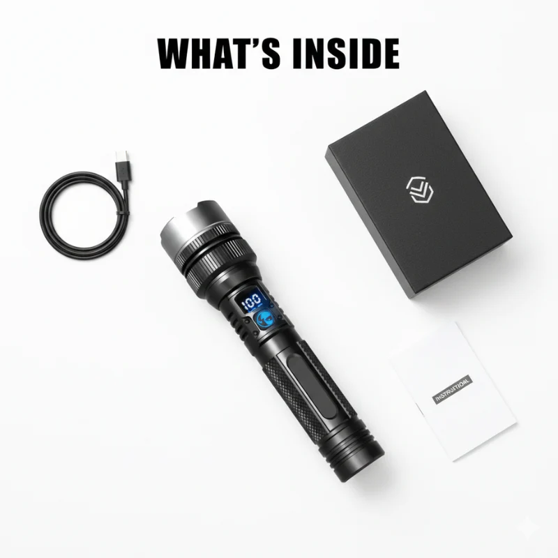 Flint™ – 2-in-1 Rechargeable LED Flashlight & Power Bank with Digital Display + 50% OFF - Image 5