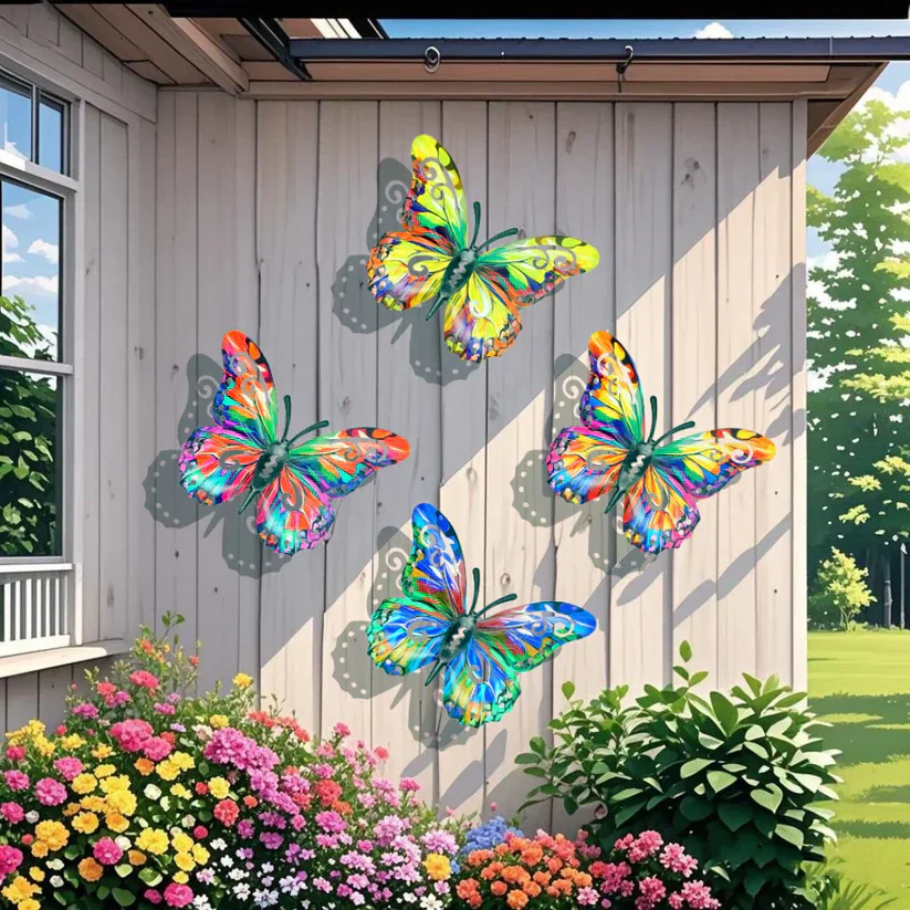 Flutterwick™ – Vibrant Metal Butterfly Outdoor Wall Decor + 50% OFF