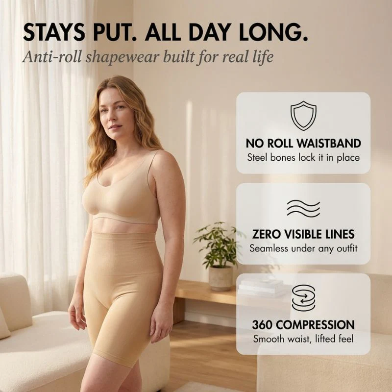 Formveil™ – Anti-Roll High-Waist Tummy Control Shapewear Shorts + 50% OFF - Image 4