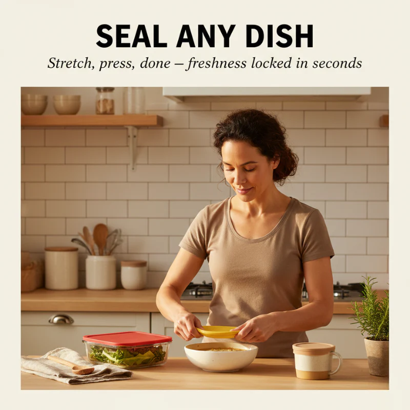 Freshlock™ – Reusable Stretch-Seal Silicone Lids for Airtight Food Storage + 50% OFF - Image 4