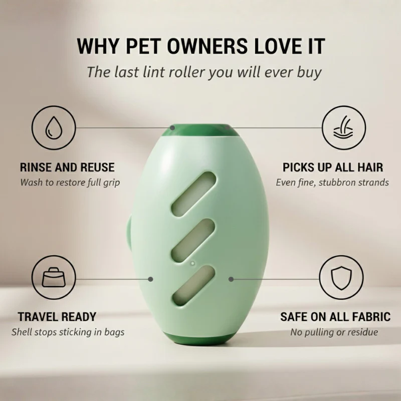 Furwell™ – Reusable Washable Gel Lint Roller for Pet Hair & Clothes + 1+1 FREE - Image 4