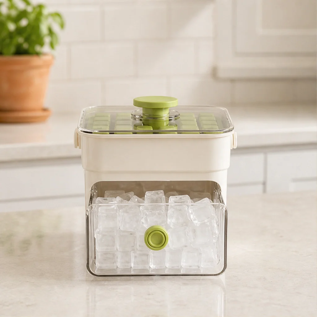 Glacio™ – Press-Release Ice Cube Tray with Sealed Storage Drawer & Lid + 50% OFF - Image 3