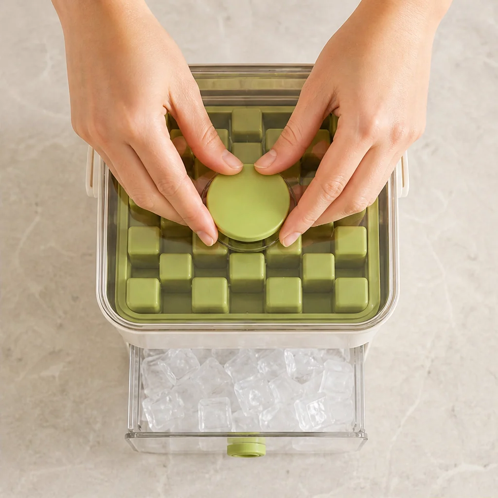 Glacio™ – Press-Release Ice Cube Tray with Sealed Storage Drawer & Lid + 50% OFF - Image 4