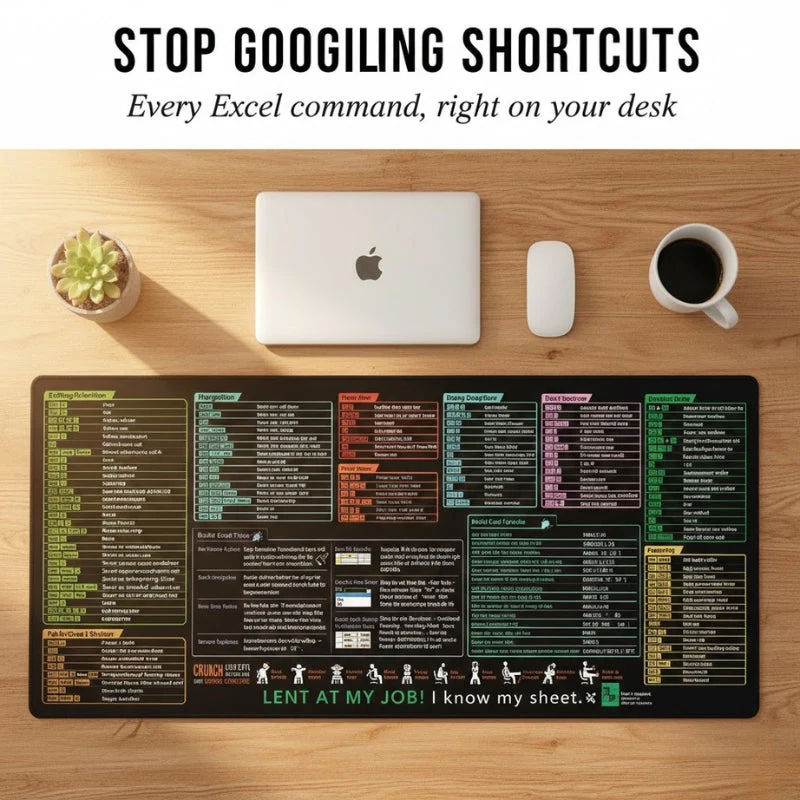 Gridline™ Excel & Office Shortcut Reference Desk Pad - 50% OFF