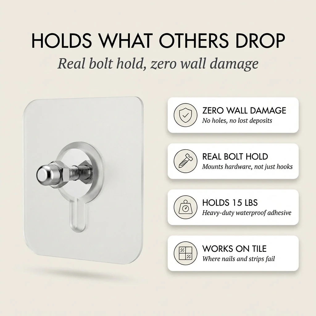 Gripholt™ – No-Drill Adhesive Screw Mount Wall Stickers + 50% OFF - Image 3