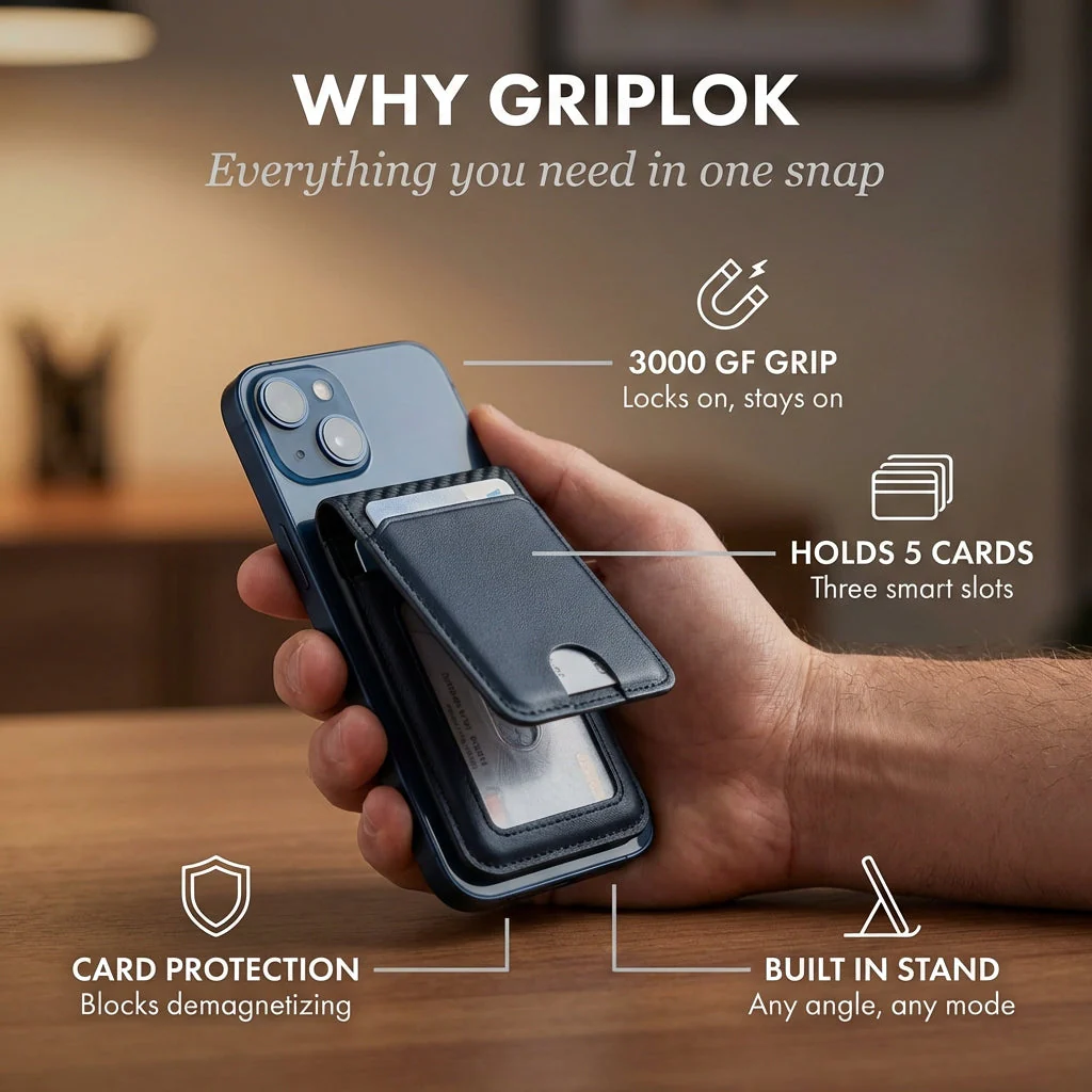 Griplok™ – 3-in-1 Magnetic Wallet Stand with Anti-Degaussing Card Protection + 50% OFF - Image 4