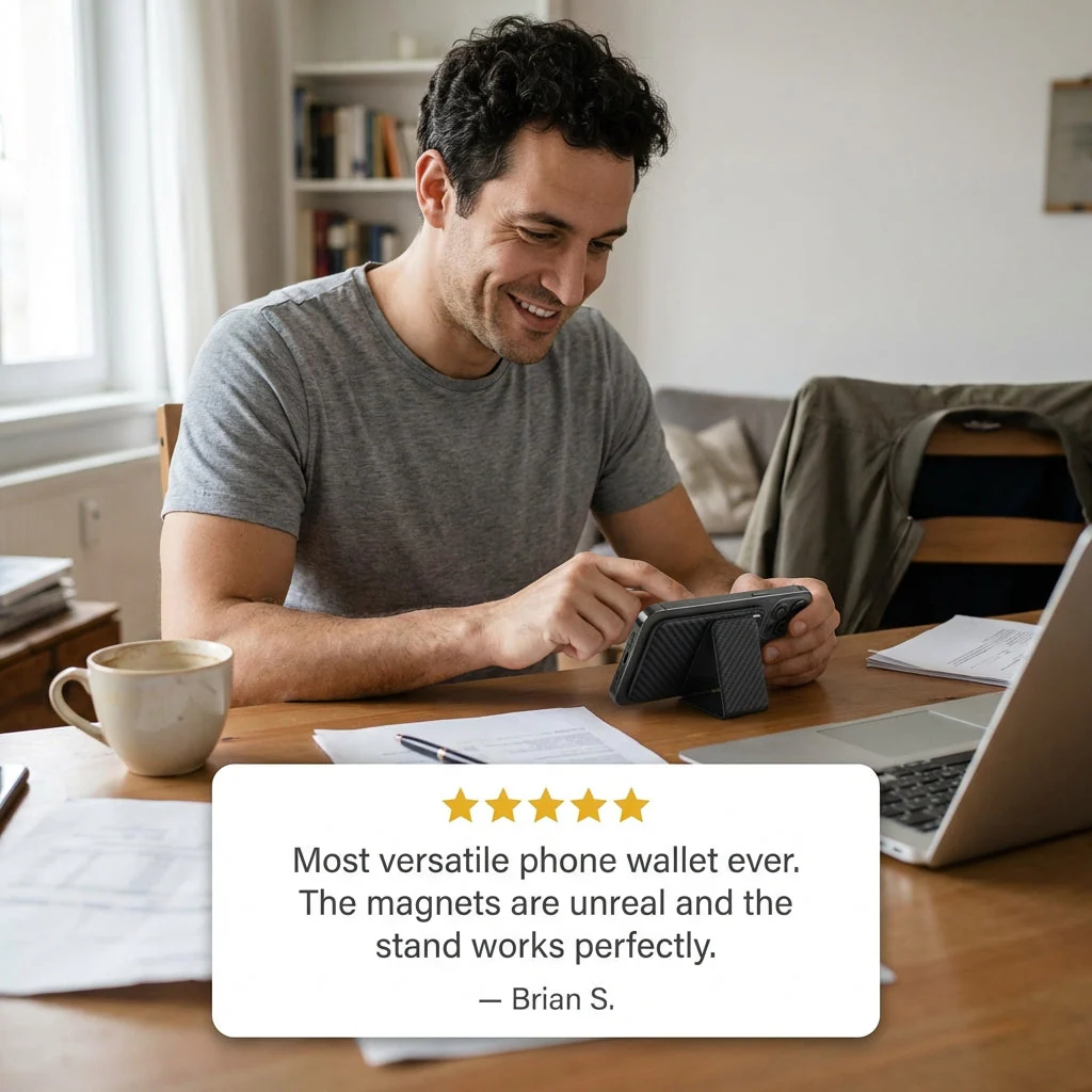 Griplok™ – 3-in-1 Magnetic Wallet Stand with Anti-Degaussing Card Protection + 50% OFF - Image 5