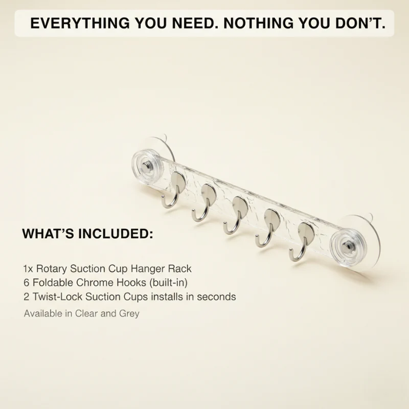 Gripova™ – Rotary Suction Cup Wall Hanger Rack with Foldable Hooks + 1+1 FREE - Image 6