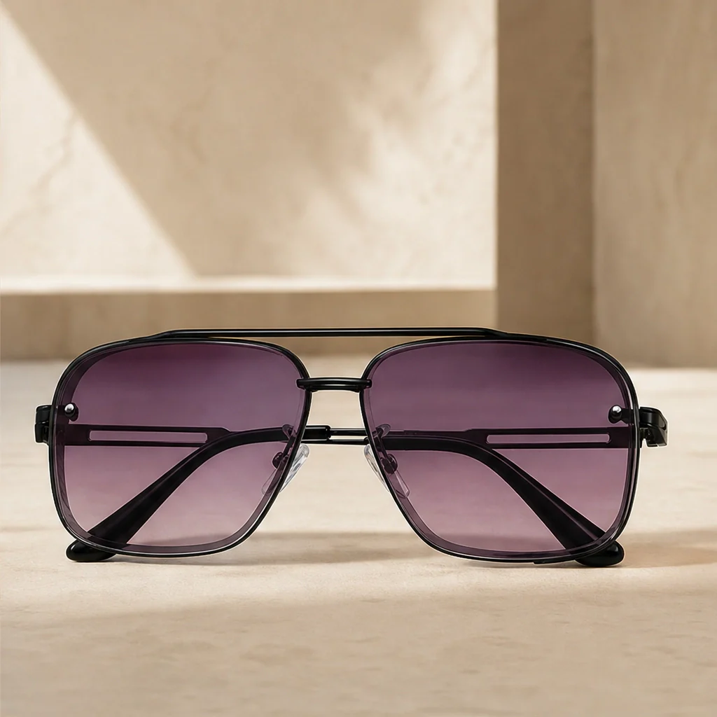 Halsted™ – Retro Double-Bridge Metal Frame Sunglasses with UV400 Protection + 50% OFF - Image 13