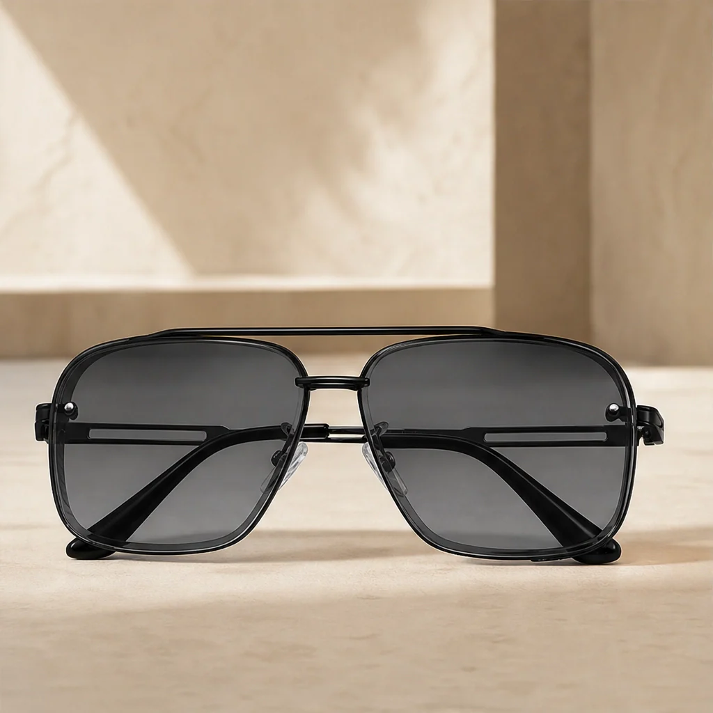 Halsted™ – Retro Double-Bridge Metal Frame Sunglasses with UV400 Protection + 50% OFF - Image 14