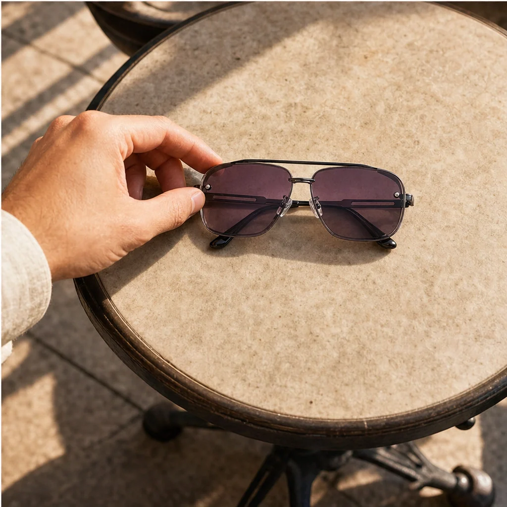 Halsted™ – Retro Double-Bridge Metal Frame Sunglasses with UV400 Protection + 50% OFF - Image 4