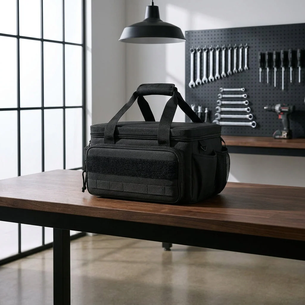 Haulcraft™ – Heavy-Duty Canvas Tool Bag with MOLLE Panel & Padded Dual Handles + 50% OFF