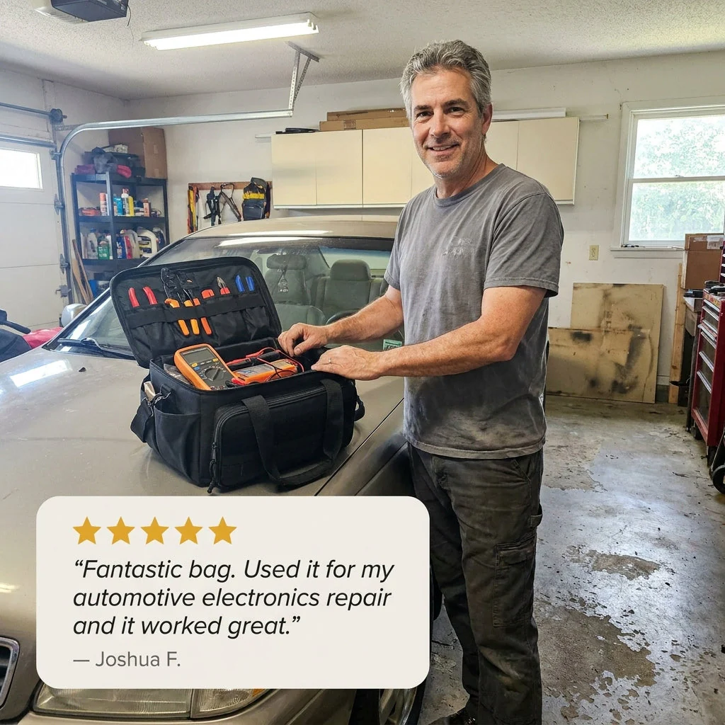 Haulcraft™ – Heavy-Duty Canvas Tool Bag with MOLLE Panel & Padded Dual Handles + 50% OFF - Image 7