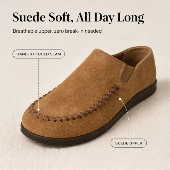 Hearthen™ – Hand-Stitched Suede Slip-On Comfort Mules + 50% OFF - Image 11