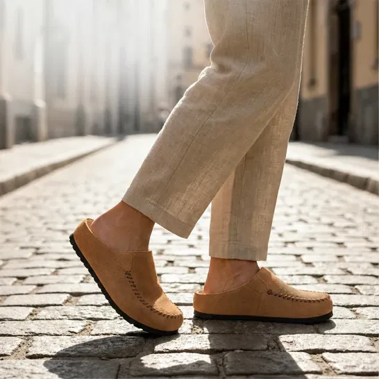 Hearthen™ – Hand-Stitched Suede Slip-On Comfort Mules + 50% OFF - Image 15